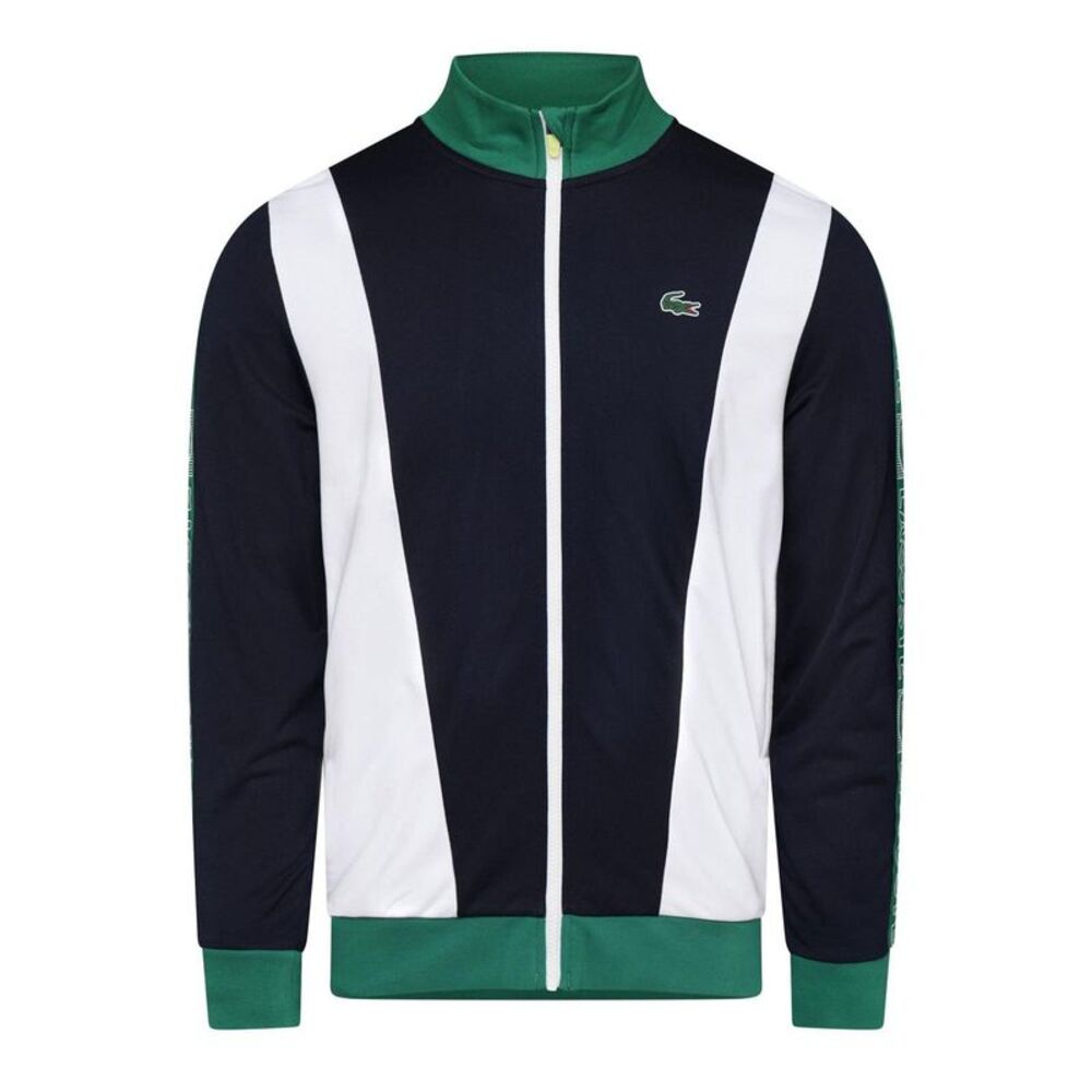 Lacoste Mens Logo Track Jacket / Navy/White/Green